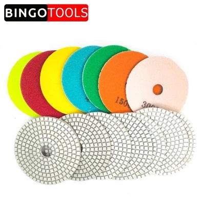 Wet Use Stone Diamond Polishing Pad White Color